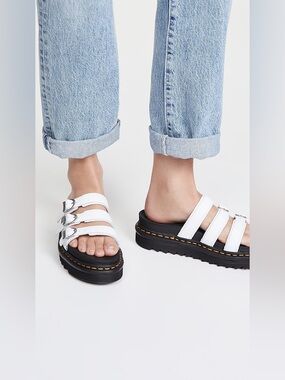 Dr. Martens White Blaire Sandals